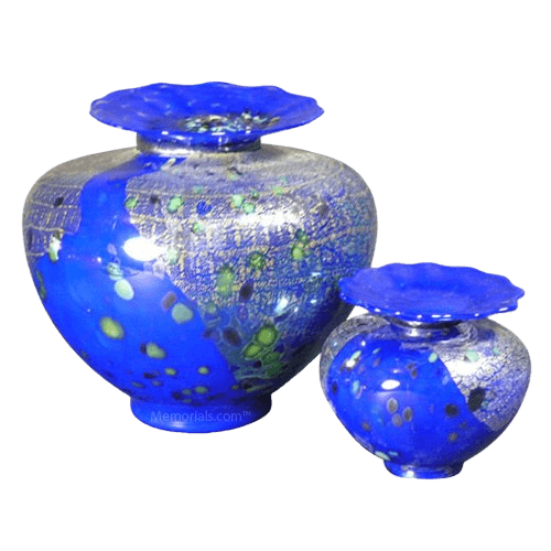 Milano Bluetonia Glass Cremation Urns