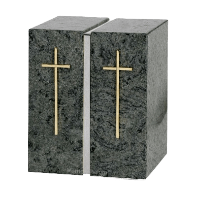 Verte Silver Granite Urn for Two