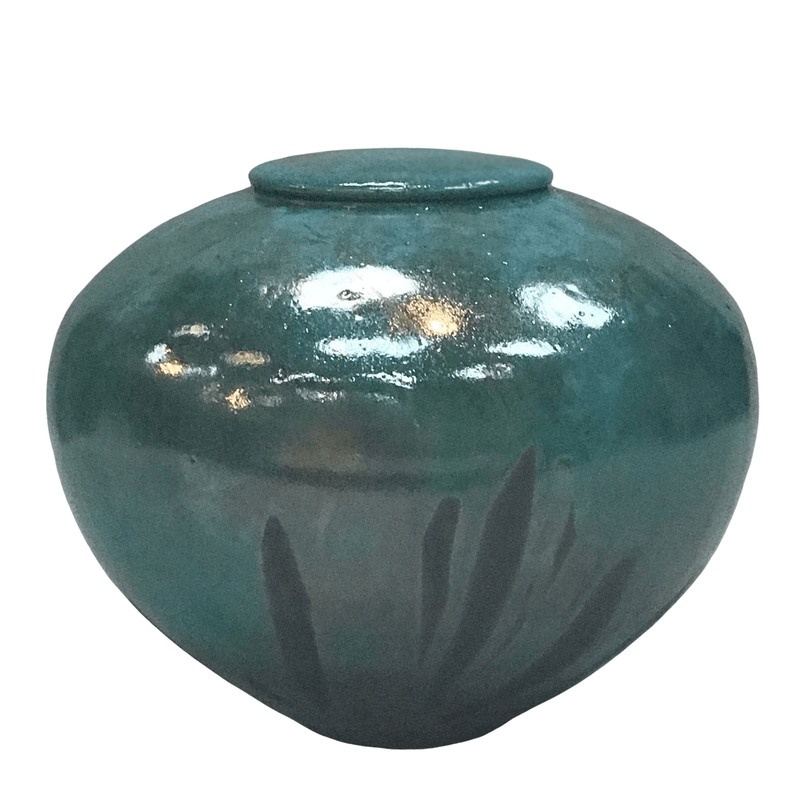 Vert Raku Cremation Urn