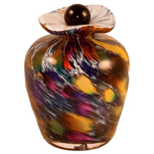 Vibrant Glass Keepsake Urn