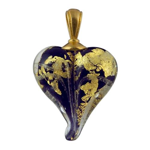 Violet & Gold Love Cremation Ash Pendant