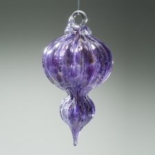 Violet Glass Cremation Bauble