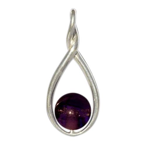 Violet Infinity Cremation Ash Pendant