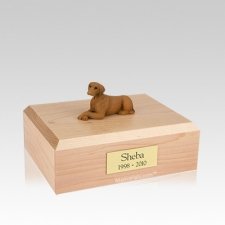 Vizsla Laying Medium Dog Urn