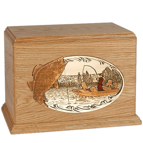 Walleye Fishing Oak Companion Urn