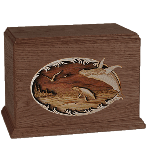 Whales Walnut Companion Urn