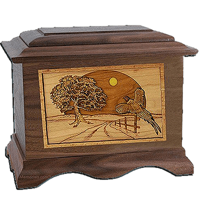 Winding Road Walnut Cremation Urn For Two