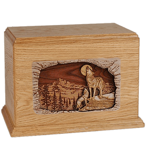 Wolves Oak Companion Urn