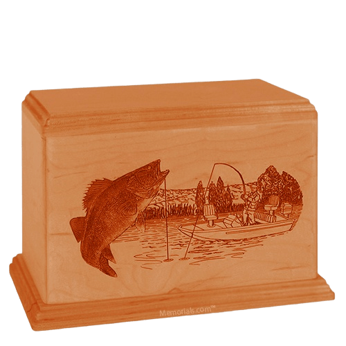 Trout Companion Mahogany Wood Urn