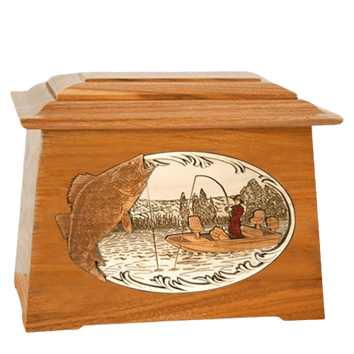 Walleye Fishing Mahogany Aristocrat Cremation Urn