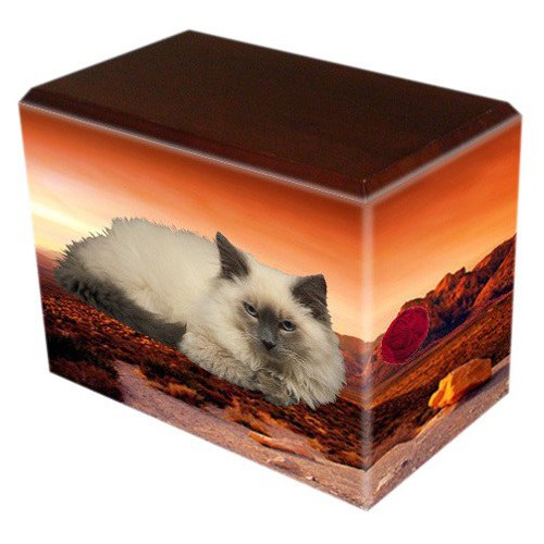 Southwest Walnut Pet Picture Urn III