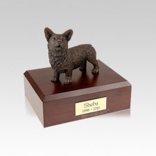 Welsh Corgi Bronze Small Dog Urn