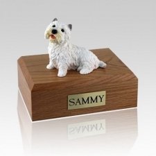 Westie Sitting Large Dog Urn