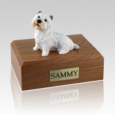 Westie Sitting X Large Dog Urn