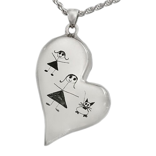 Whimsy Heart Cremation Pendant II