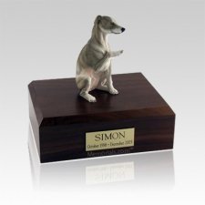 Whippet Gray Large Dog Urn