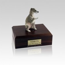 Whippet Gray Small Dog Urn