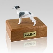 Whippet White & Spot Dog Urns