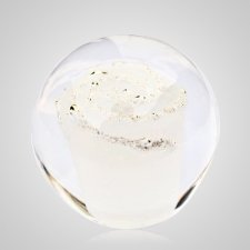 White Cremation Glass Weight