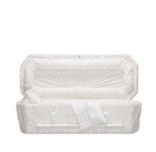 White Deluxe Premie Child Casket