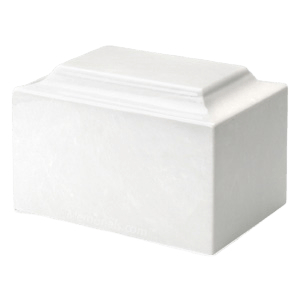 White Marble Keepsake Cremation Urn