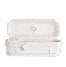 White Ray Mini Child Casket