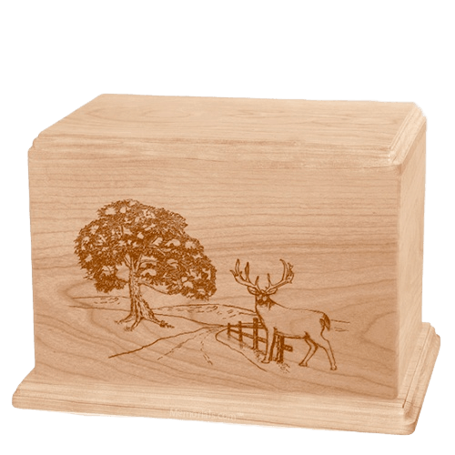 Whitetail Companion Maple Wood Urn