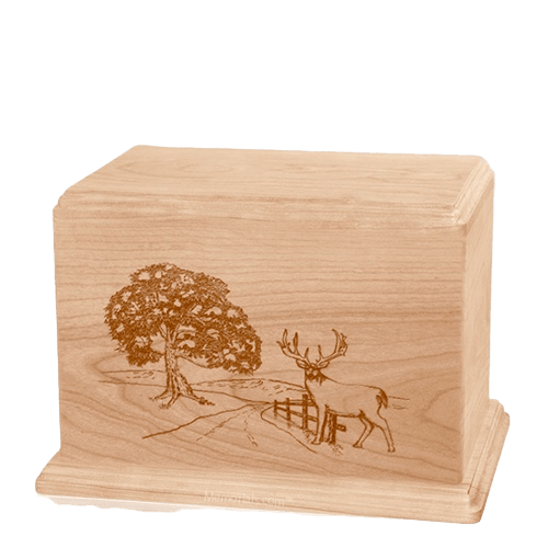 Whitetail Individual Maple Wood Urn