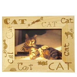 Wooden Cat Picture Frame