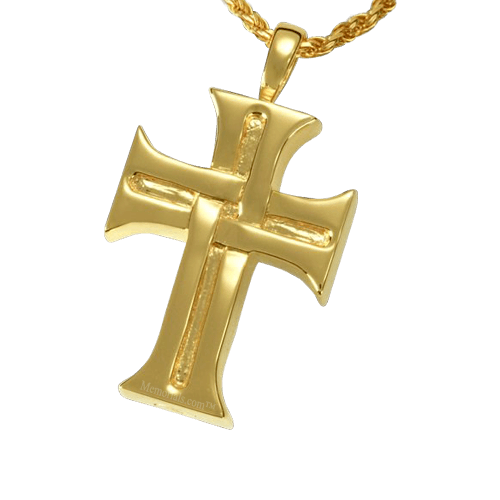 Woven Cross Cremation Pendant II