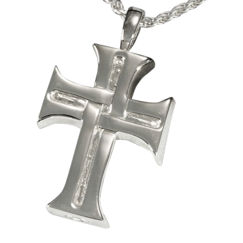 Woven Cross Cremation Pendant