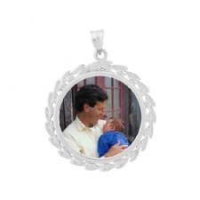 Wreath Silver Photo Jewelry