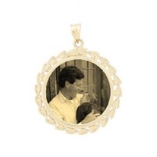 Wreath Yellow Gold Etched Jewelry