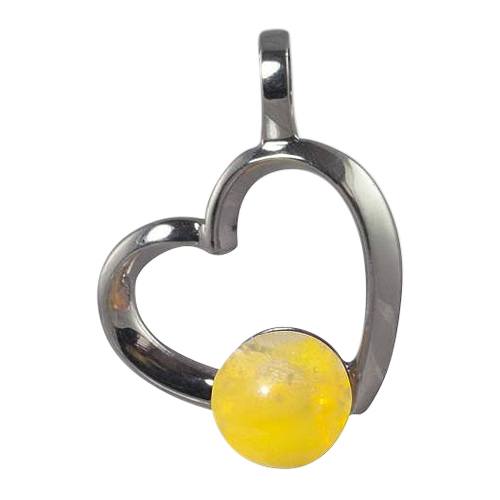 Yellow Amore Cremation Ash Pendant