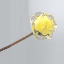 Yellow Blossom Glass Cremation Keepsake