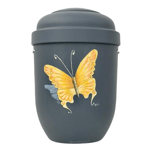 Yellow Butterfly Biodegradable Urn