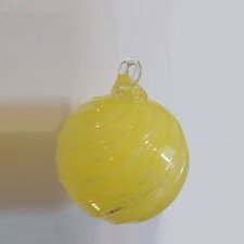 Yellow Glass Cremation Ornament