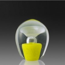 Yellow Geyser Small Glass Cremation Keepsake