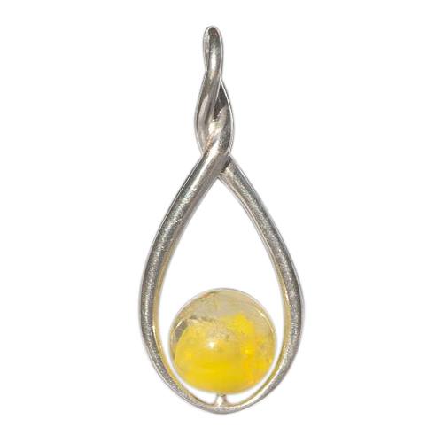 Yellow Infinity Cremation Ash Pendant