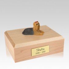 Yorkshire Terrier Laying Large Dog Urn