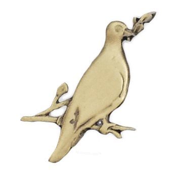 Antique Gold Peace Dove Emblem