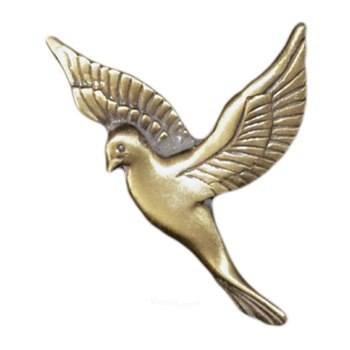 Antique Gold Flying Dove Emblem Right