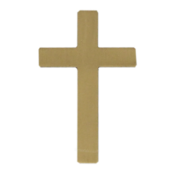 Antique Gold Simple Cross Emblem 
