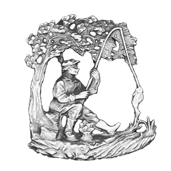 Silver Fisherman Emblem