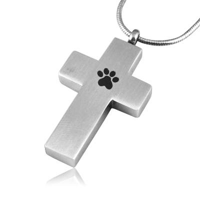 Cross Paw Memorial Jewelry