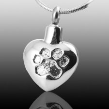 Paw Heart Print Cremation Jewelry