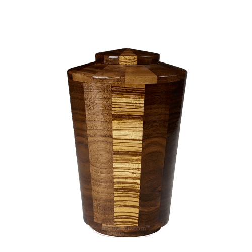 Zebra Medium Wood Urn