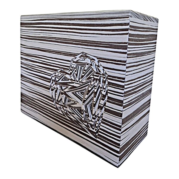 Abstract Heart Wooden Cremation Urn Abstract Heart Wooden Cremation Urn