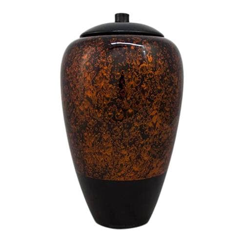 Amber Bubble Bamboo Cremation Urn