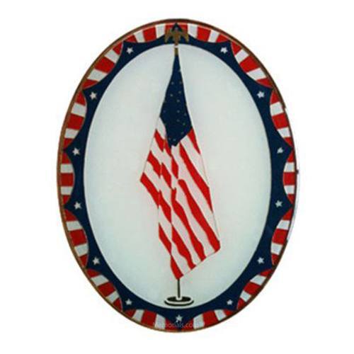 American Flag Cloisonne Urn Applique